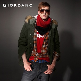 2012 Giordano jacket uniform coat men's detachable Cap bag 01071596