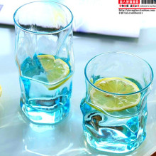 意大利进口 透明波浪玻璃杯 果汁杯 创意彩色水杯 情侣杯子 热销