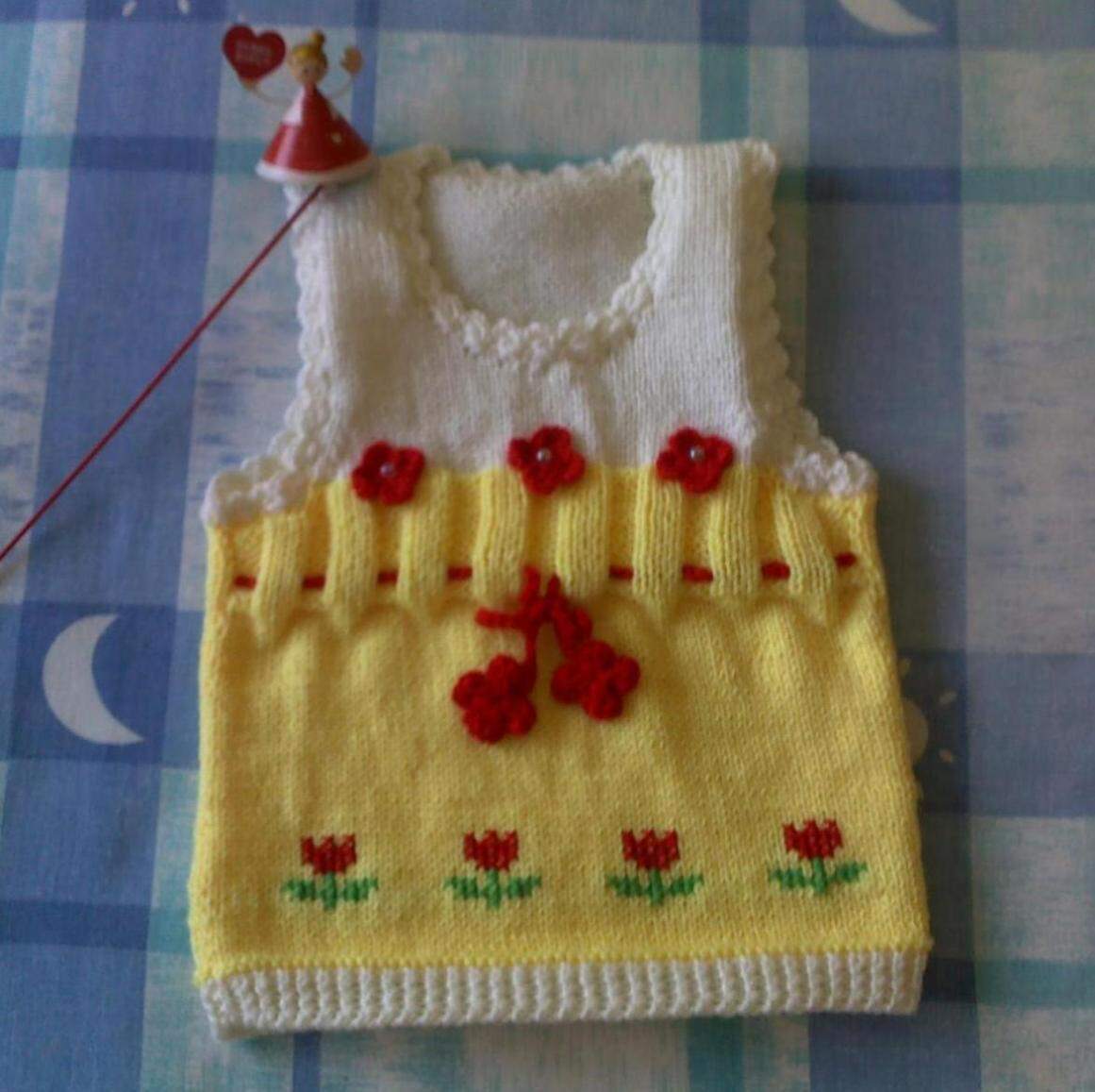 手工<em>编织</em>宝宝毛线<em>马夹</em>/新生儿婴儿<em>背心/</em>儿童针