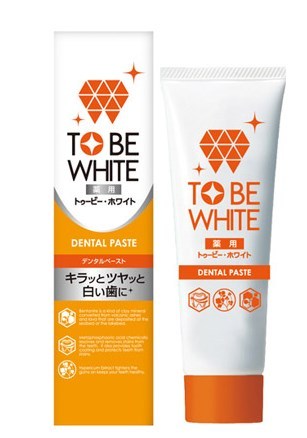日本代购 TO BE White 美白去渍牙膏100g 橙色