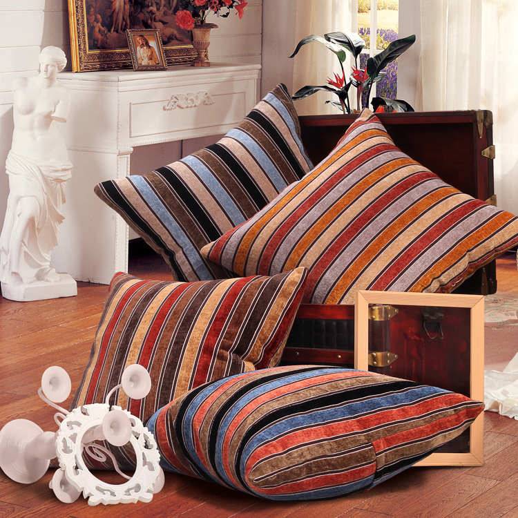 靠背沙发抱枕条纹...