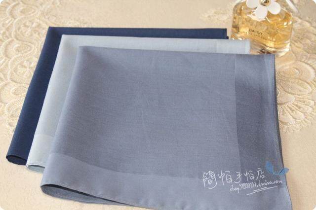 《大气纯色》全棉60支86*80精梳 男士手帕 手绢
