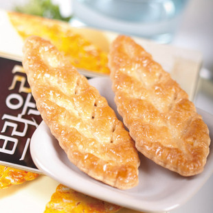  韩国进口零食 乐天蜂蜜树叶饼干 蜂蜜烤制进口食品 明星下午茶点