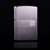 包邮 正品 zippo 打火机 正版生日礼物 新款 幸运四叶草 可刻字