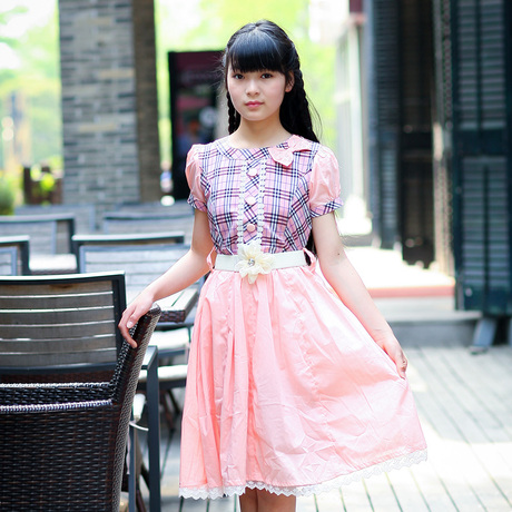 <em>青少年</em>女装大<em>女童</em>夏装<em>连衣裙</em>子9到10至11-12
