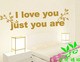 优优墙贴浪漫英文因你而爱