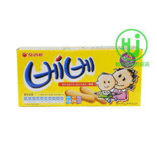  韩国食品 韩国饼干 韩国原装进口 好丽友儿童手指贝贝饼干 100g