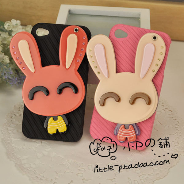 每日上新兔子卡通镜子iphone 4 4s手机保护套手机套外壳手机壳