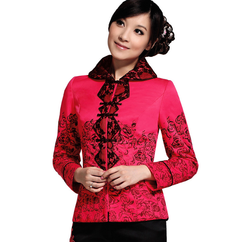 萍香韵儿唐装 女士 冬装2011新款冬季棉袄绣花棉衣棉服上衣外套52