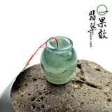 K61R果敢翡翠A货玉石路路通挂件 翡翠路路通转运珠吊坠女送银链