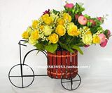 皇冠特价 田园家居装饰品 藤编非玻璃 小车花瓶花盆花架摆件摆设