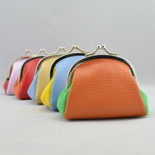  可爱女士撞色零钱包外贸女式短款口红钱包钥匙包韩版新款