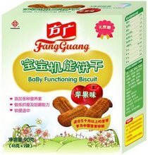 方广饼干宝宝苹果机能饼干90g 无蔗糖含木糖醇 5个月以上
