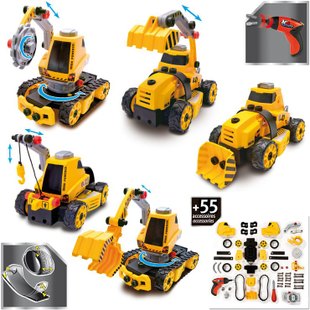 Germany Simba Electric Electric drill Disassembly and assembly engineering Excavators car 5in1 Puzzle Start work Toys boy giftin the Toy/Childs/Puzzle/Building block/Model , Beads/Jigsaw/Pair/Disassembly/Beat Toy , Nut disassembly/Set Toys category - from Buy2taobao.com to provide professional Taobao agent buy service