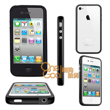 正品Pinkson iPhone 4手机壳 4S外壳信号圈硅胶 苹果4保护套配件
