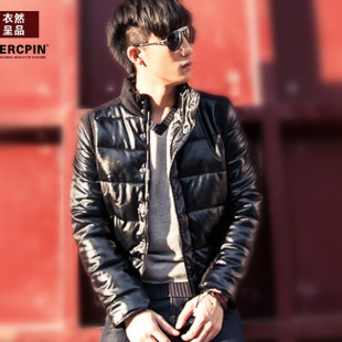  衣然呈品 冬装新款男士韩版修身棉服男装棉衣立领棉袄外套TM79