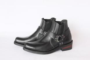  日单外贸 尾单 大码男式户外/工装牛仔复古短靴