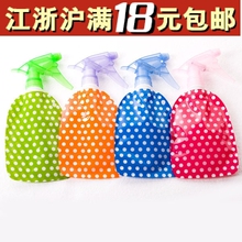 A876新款圆点可折叠美发喷水壶 半透明喷雾瓶 家居塑料浇花水壶