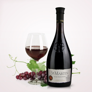  【酒美】法国原瓶进口红酒 圣马丁干红葡萄酒 赤霞珠明星餐酒