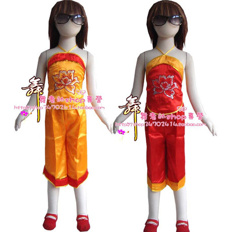 特价儿童表演演出服幼儿舞蹈服装 肚兜+7分裤