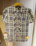 依恋ELAND专柜正品代购2012年夏款衬衣V领花边衬衫EEYC22351C