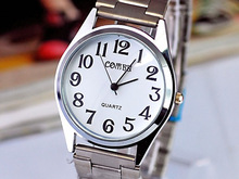 Blanco disco de acero damas relojes [59.863] para la toma de corriente relojes relojes de moda
