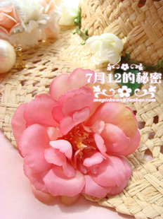 CHANEL 香奈儿2011春夏主题花朵 山茶花头饰 花饰 发夹 边夹