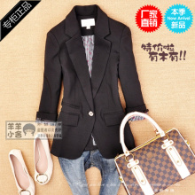 ZARA-<span class=H>hm</span>正品代购新款春装女装修身韩版休闲OL九分袖小西装小外套