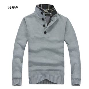  男装秋冬款毛衣外套 韩版男士加厚休闲针织衫 修身套衫男衣服