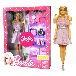  新款正品芭比娃娃玩具屋套装礼盒 芭比女孩之造型设计师X3495