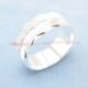 香港七好925纯银镀白金时尚戒指指环