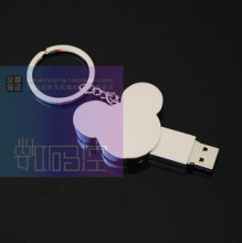 不锈钢米奇头u盘16g 正品特价 创意u盘可爱包邮 钥匙扣 16gb优u盘