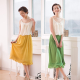 2012春装新款女装夏装新品夏季波西米亚吊带裙长裙雪纺连衣裙子