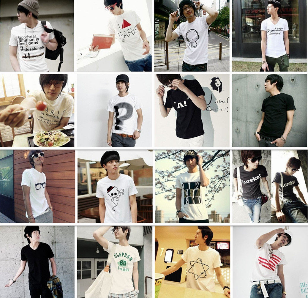 2012夏装半袖 男士T恤圆领 韩版修身t恤男短袖 潮男<span class=H>打底</span><span class=H>衫</span> 情侣装