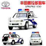 皇冠信誉 丰田普拉多警车模型 裕丰1:32 声光回力车 合金...