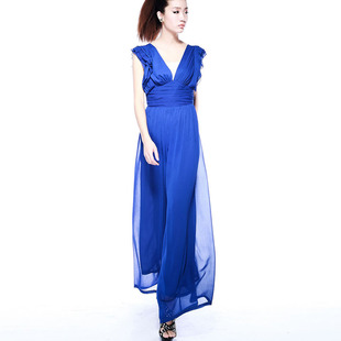  特卖欧美国际品牌女装　夏季新款　时尚优雅双层雪纺连体裤