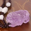 天然紫水晶貔貅，吊坠紫水晶皮丘挂坠，紫晶貔貅项链项坠