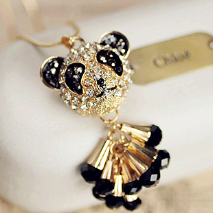 水滴熊猫毛衣链...