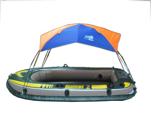 海鹰充气船用遮阳棚挡风挡雨防晒遮雨棚 钓鱼帐篷船篷船棚 不含船