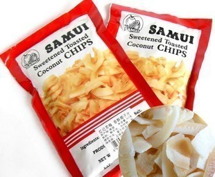  泰国特产 年货红记SAMUI苏梅椰子片 香酥烤椰片40g零食批发包邮