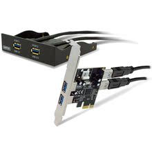 优越者 Y-6119 台式机PCI-E USB3.0 4口扩展卡 前置面板