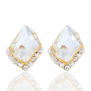  vivieanne雨云 炫彩韩版水晶水钻耳钉女韩国可爱时尚百搭耳饰品