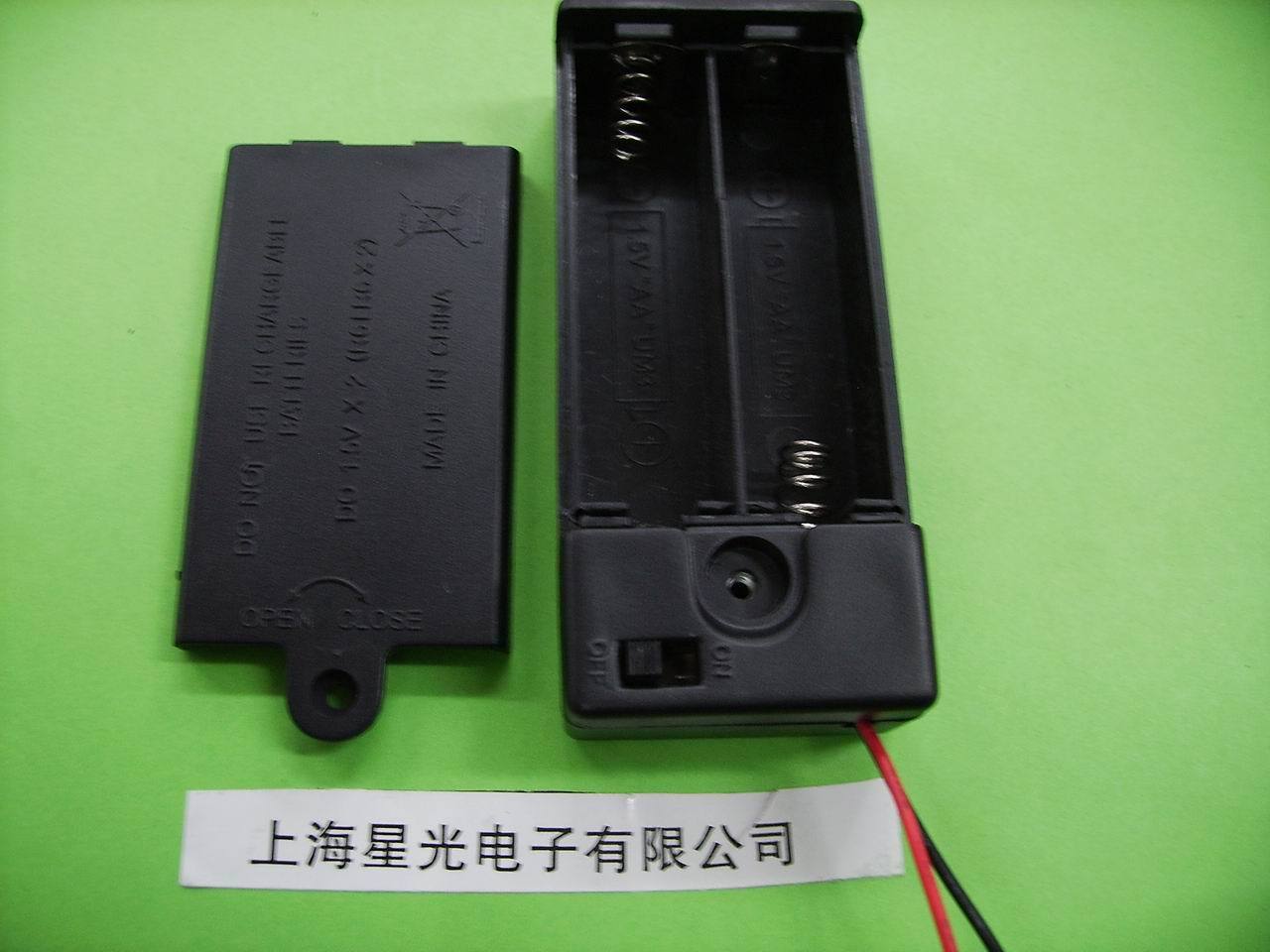 特价5号2节带盖开关电池盒 3v掀盖电池盒 2节aa电池盒 3v