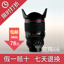包邮香港【Homade】仿真镜头杯 lens cup 红圈单反相机镜头水杯