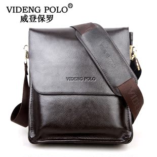  Videng polo/威登保罗复古男包 男士牛皮背包商务斜挎包单肩包69