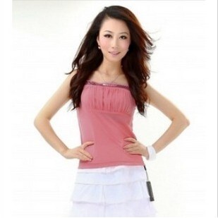  5折代购哥弟女装专柜正品牌 新款夏装 粉红 小吊带背心 打底
