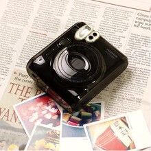 富士拍立得相机 mini50S 黑色 一次成像迷你相机 instax 最小的