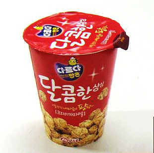  韩国进口 德拉达奶油焦糖味爆米花48克桶装 休闲食品