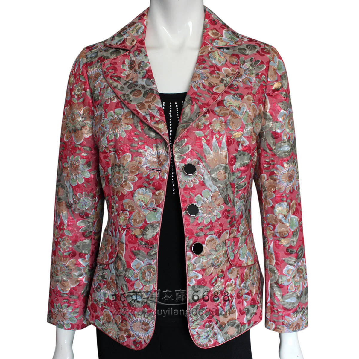 妈妈装中年<em>女装中老年</em>服装外套修身短款小西服