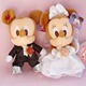 毛绒玩具 米奇情侣小号 情侣米奇 米奇米妮婚车玩具